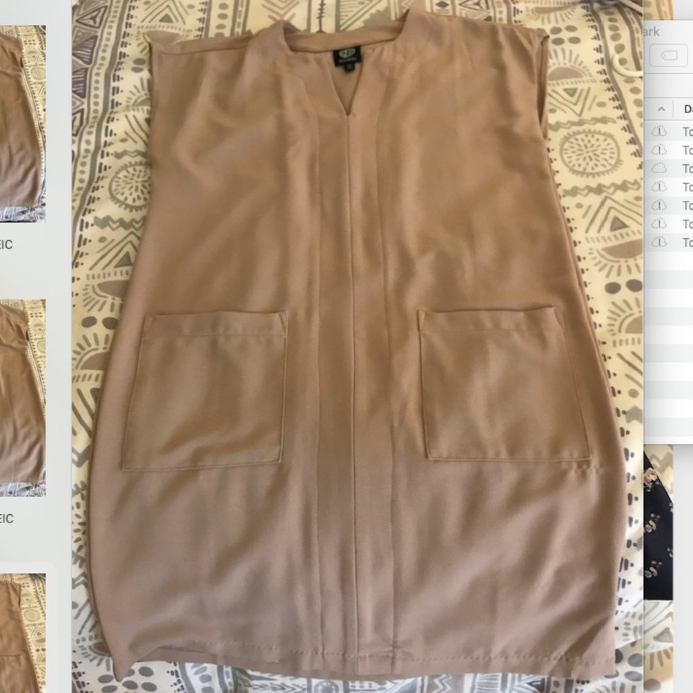*NEVER WORN* Bobeau Beige Dress w/ Pockets (XS)